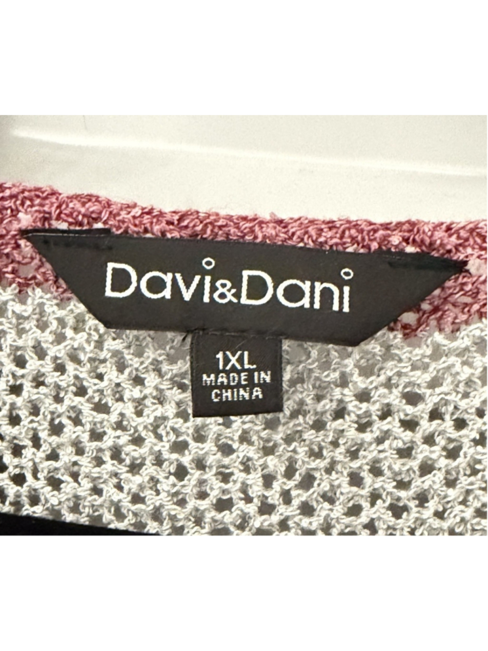 Davi & Dani 1XL Striped Lightweight Knit Sweater Boho V-Neck Pullover - Picture 4 of 5